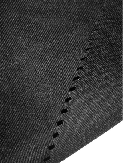 HN-YIJA  純棉阻燃紗卡3  阻燃布 20x16  斜褲  工業制服 側面照